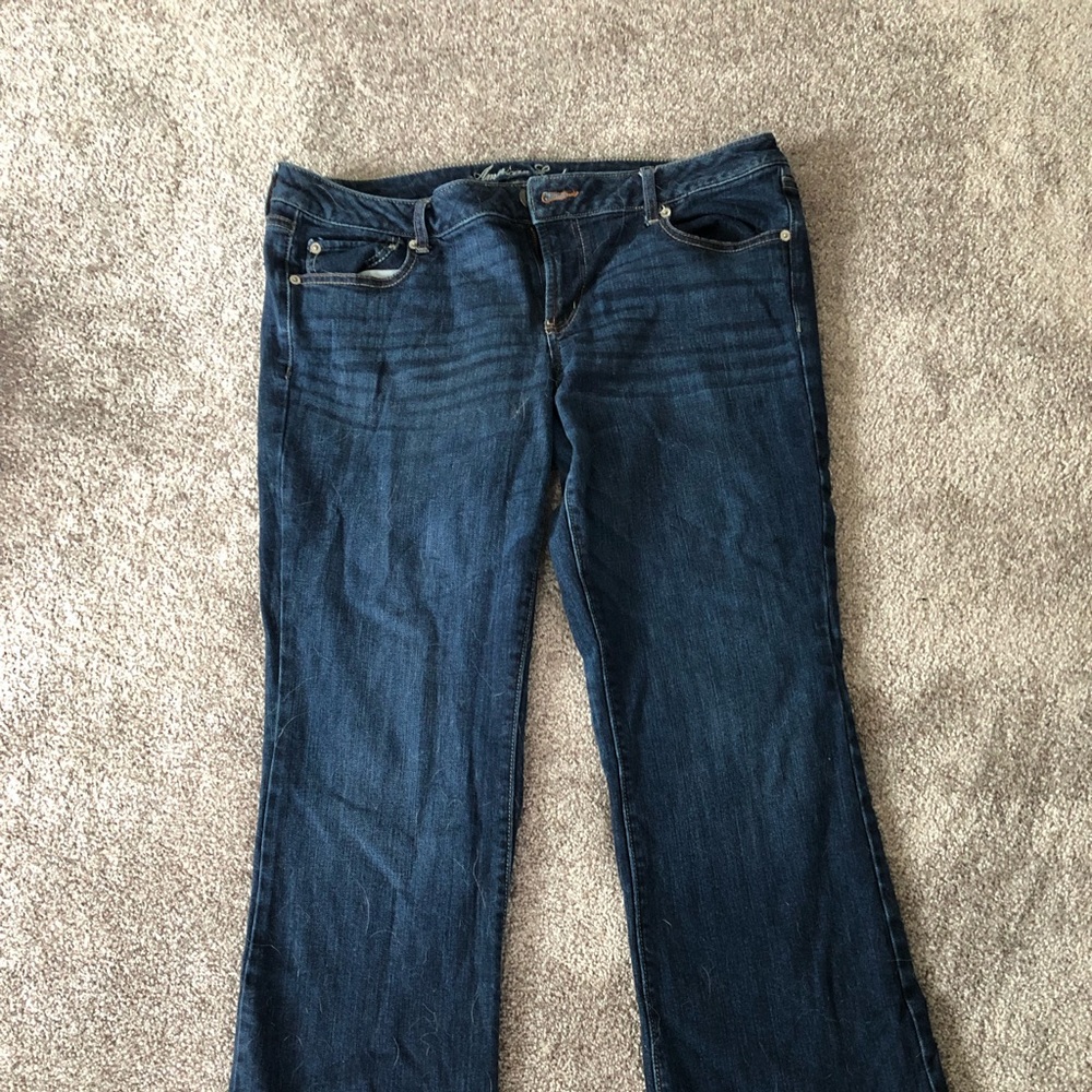 COPY - COPY - AE Low-Rise Favorite Boyfriend Jean Cobalt Blue Size 18 Regular